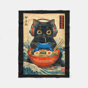 Cobertor De Velo Gatos Ramen Japonês Camisetas Gráficas Divertidas