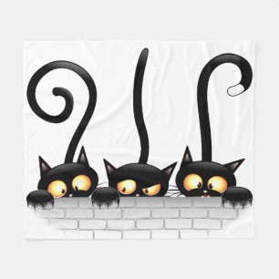 Cobertor De Velo Gatos travessosos, divertidos e engraçados