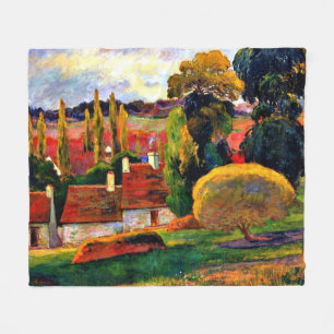 Cobertor De Velo Gauguin: Fazenda na Bretanha, famosa pintura