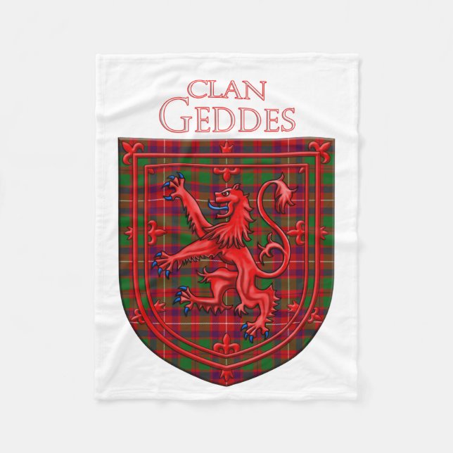 Cobertor De Velo Geddes Tartan Scottish Xadrez Lion Rampant (Frente)