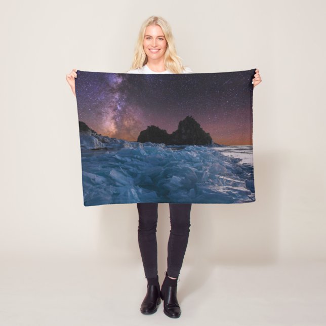 Cobertor De Velo Gelo e neve | Lago Baikal, Sibéria, Rússia (In Situ)