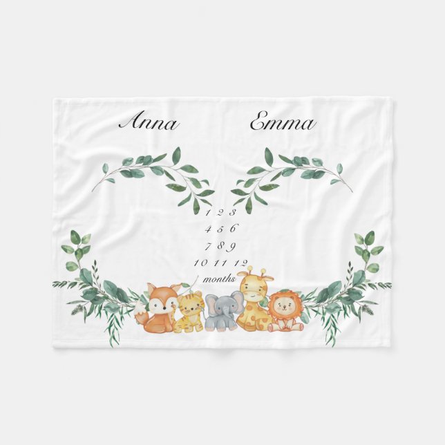 Cobertor De Velo Gêmeos Etapa Gênero Bebês Neutros Bebês Bebê B (Frente (Horizontal))