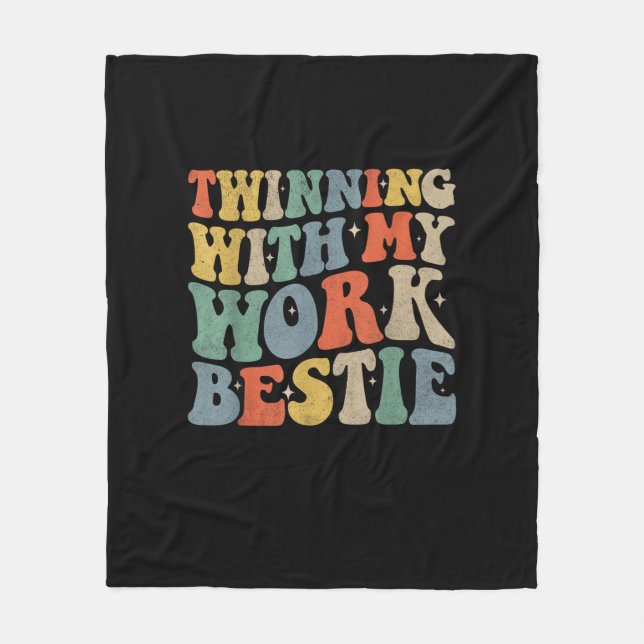 Cobertor De Velo Geminando com meu trabalho Bestie Spirit Wee Melho (Frente)