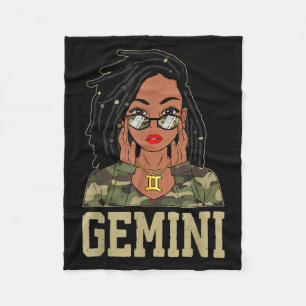 Cobertor De Velo Gemini Bloqueou Cabelo Sy Black Mulher Camo Melani