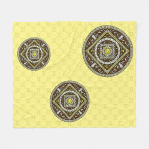 Cobertor De Velo Gemini Mandala Fleece Blanket
