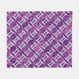 Cobertor De Velo Gemini Zodiac Sign on Pink Digital Camo