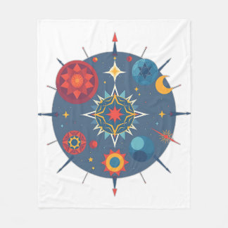 Cobertor De Velo Geometria Celestial abstrato