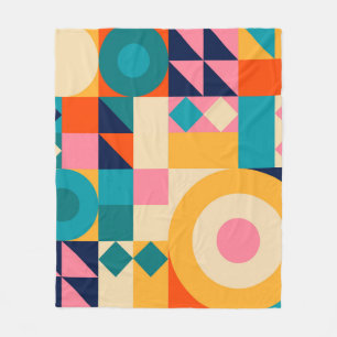 Cobertor De Velo Geometria Minimalista: Poster de Ilustração Vintag