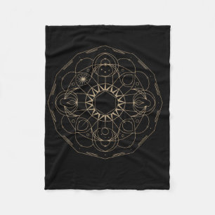 Cobertor De Velo Geometria Sagrada Cubo de Metatron Yoga Espiritual