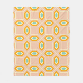 Cobertor De Velo Geometric pattern in blue and orange diamond shape