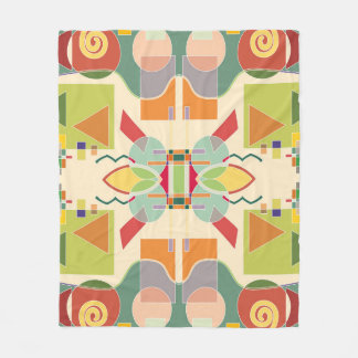 Cobertor De Velo Geométrico Artístico: Padrão Colorido Sem Costura