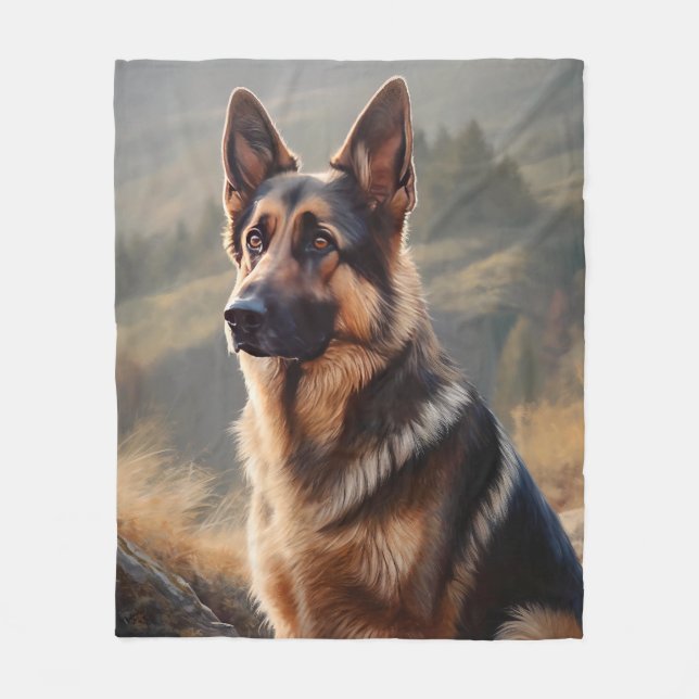 Cobertor De Velo German shepherd (Frente)