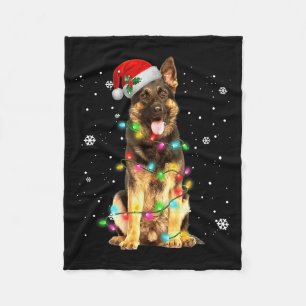Cobertor De Velo German shepherd Cão Árvore Natal Doce Xmas Do