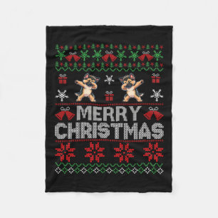 Cobertor De Velo German shepherd de Suéter de Natal Feio