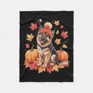 Cobertor De Velo German shepherd Engraçado Queda F Outono Deixa Cac