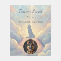 German Shepherd Memorial Blanket | Rainbow Bridge