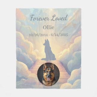 Cobertor De Velo German Shepherd Memorial Blanket | Rainbow Bridge
