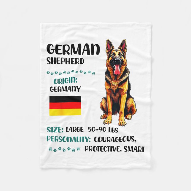 Cobertor De Velo German Shepherd Origin Funny German Shepherd Lover (Frente)