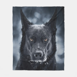 Cobertor De Velo German shepherd Preto