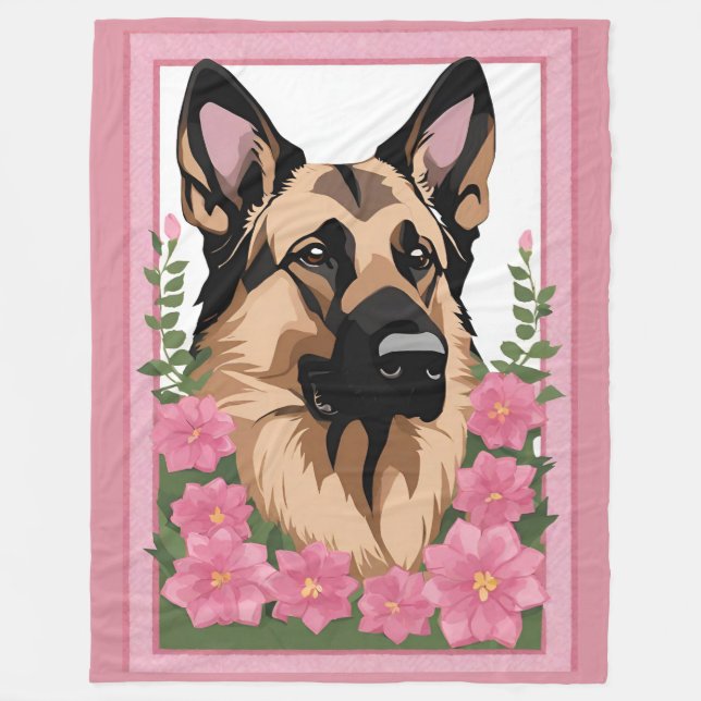 Cobertor De Velo German shepherd vazio (Frente)