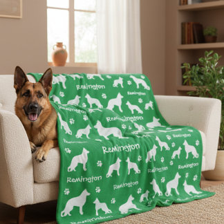 Cobertor De Velo German shepherd vazio | Presente Leal e Adorável