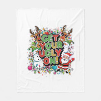 Cobertor De Velo Get Your Ugly On! Velveteen Plush Blanket