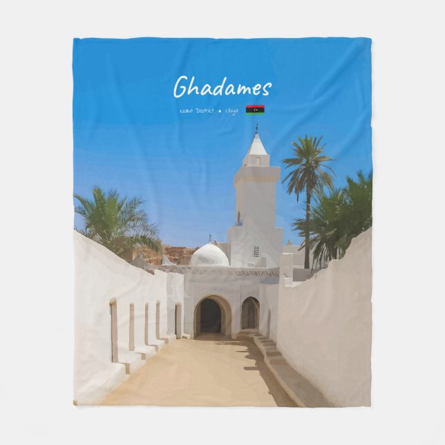 Cobertor De Velo Ghadames, Líbia - Mesquita Branca (Frente)