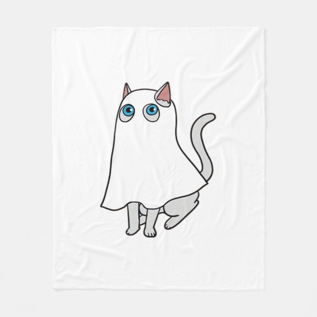 Cobertor De Velo Ghost Cat Classic T-Shirt_1 (Frente)