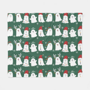 Cobertor De Velo Ghost Fleece Blanket de Feliz Natal