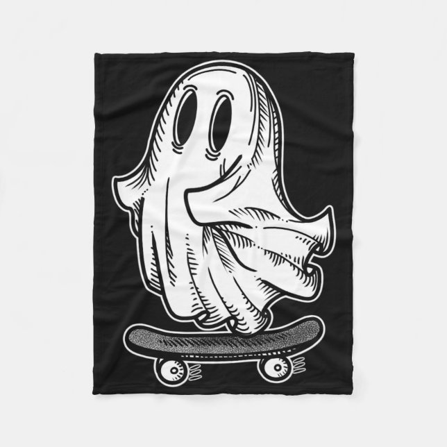 Cobertor De Velo Ghost Skateboarder Blackwork (Frente)
