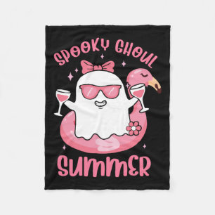 Cobertor De Velo Ghoul Summer Cute Ghost Flamingo Summer Vib