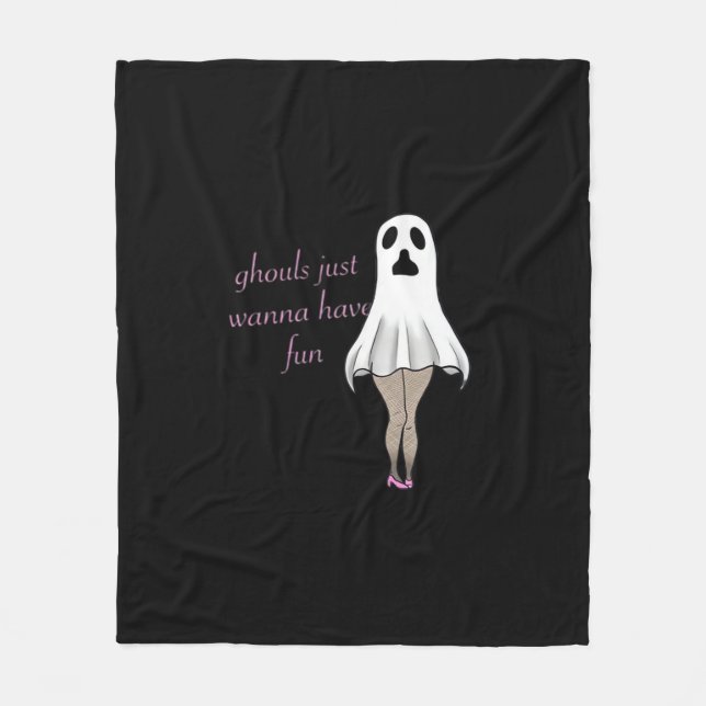 Cobertor De Velo Ghouls Só Quer Divertir A Citação De Slogan (Frente)