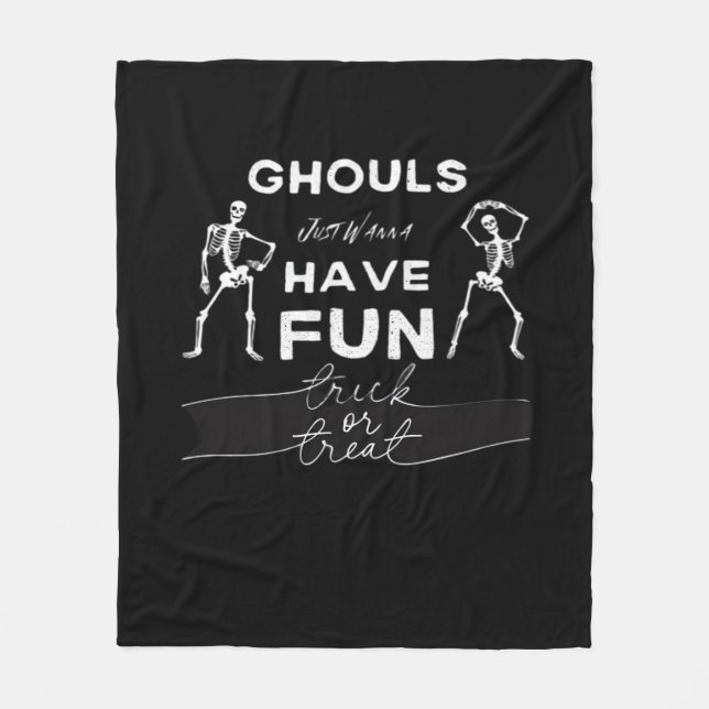 Cobertor De Velo Ghouls Só Quer Divertir-Se Com A Citação (Frente)