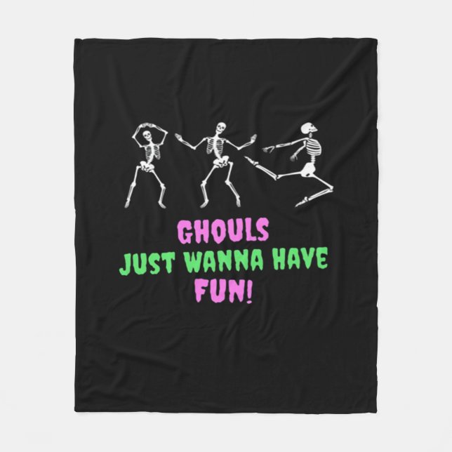 Cobertor De Velo Ghouls Só Quer Divertir-Se Com A Lpreguiça (Frente)