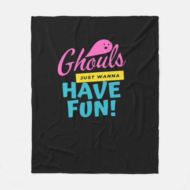 Cobertor De Velo Ghouls Só Quer Divertir-Se Com Design Básico (Frente)