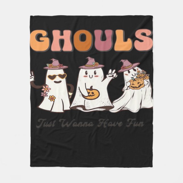 Cobertor De Velo Ghouls Só Quer Divertir-Se Com Uma Citação Engraça (Frente)