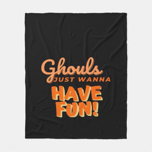 Cobertor De Velo Ghouls Só Quer Se Divertir (Frente)