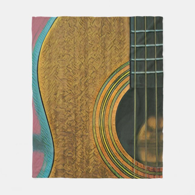 Cobertor De Velo Gift for musician guitarist (Frente)