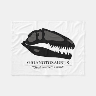 Cobertor De Velo Giganotossaurus Skull