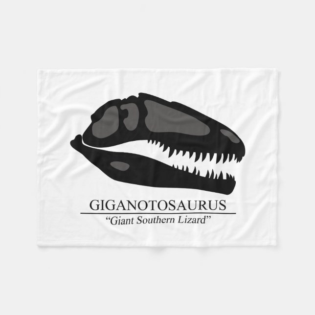 Cobertor De Velo Giganotossaurus Skull (Frente (Horizontal))