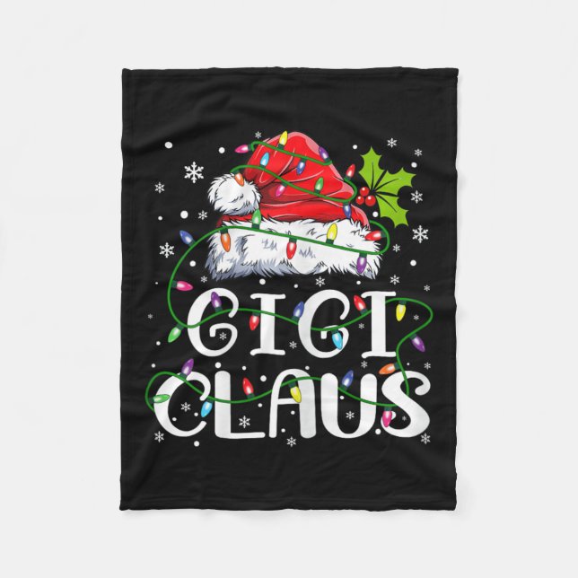 Cobertor De Velo Gigi Claus Natal Santa Hat Combinação Família Xma (Frente)