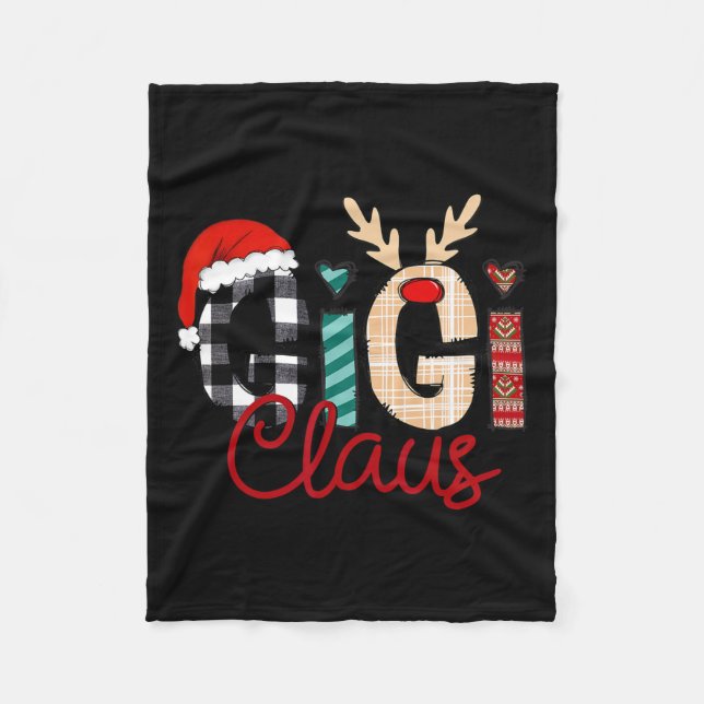 Cobertor De Velo Gigi Claus Reindeer Christmas (Frente)