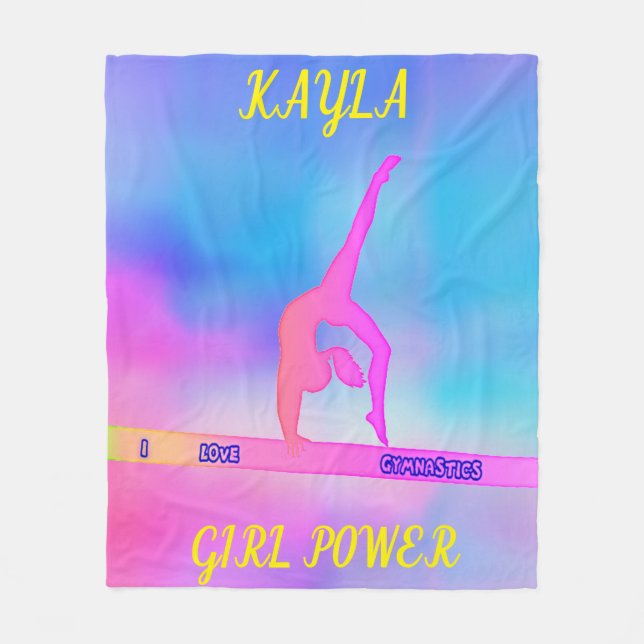 COBERTOR DE VELO GIMNASTICS GYMNAST FLEECE BLANKET PERSONALIZADO! (Frente)