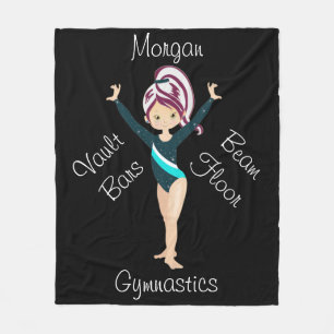 Cobertor De Velo Ginástica Berry Stripe, Olhos Marrons, Teal Leotar