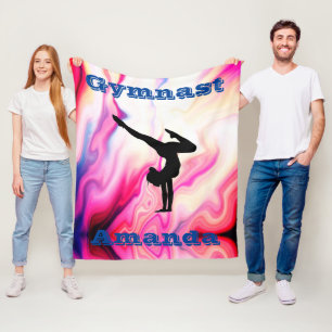 Cobertor De Velo Ginástica Personalizada Fleece Blanket para Menina