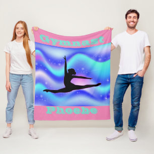 Cobertor De Velo Ginástica Personalizada Fleece Blanket para Menina