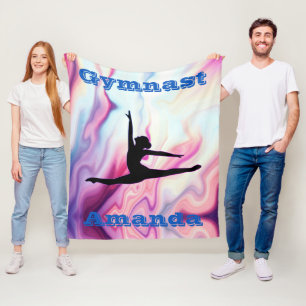 Cobertor De Velo Ginástica Personalizada Fleece Blanket para Menina