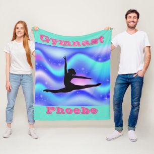 Cobertor De Velo Ginástica Personalizada Fleece Blanket para Menina