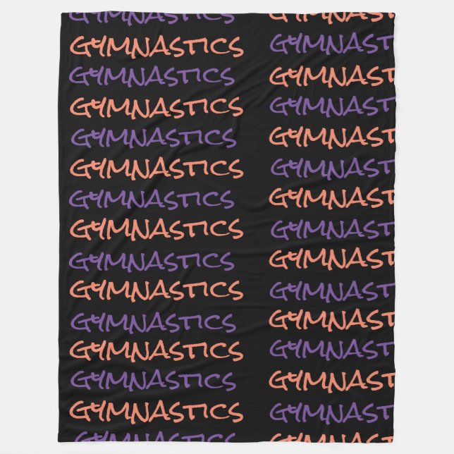 Cobertor De Velo Ginástica Typografia Fleece Blanket (Frente)