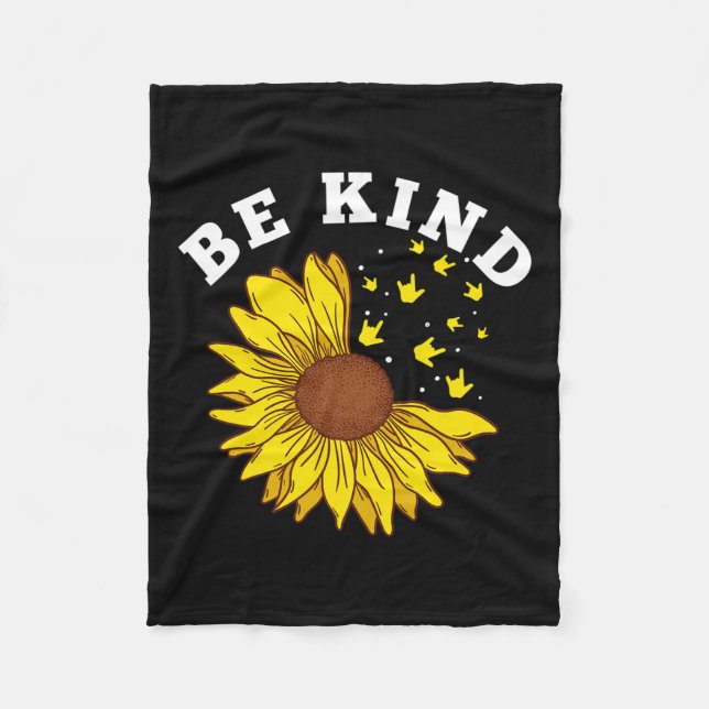 Cobertor De Velo Gind Sunflower Asl Deaf (Frente)